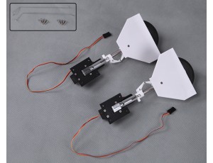 FMS 1.4M T-28D V4 Red Electric Retract Main Landing Gear Set